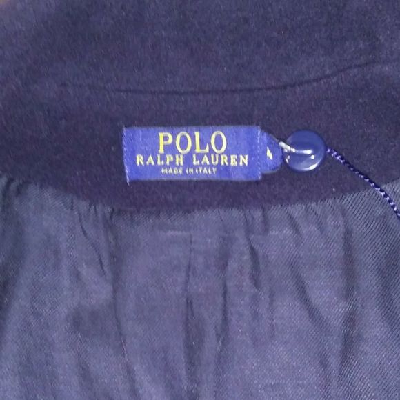 POLO RALPH LAUREN Navy Blue Double Breast Nautical Wool Hourglass Blazer - Picture 4 of 6
